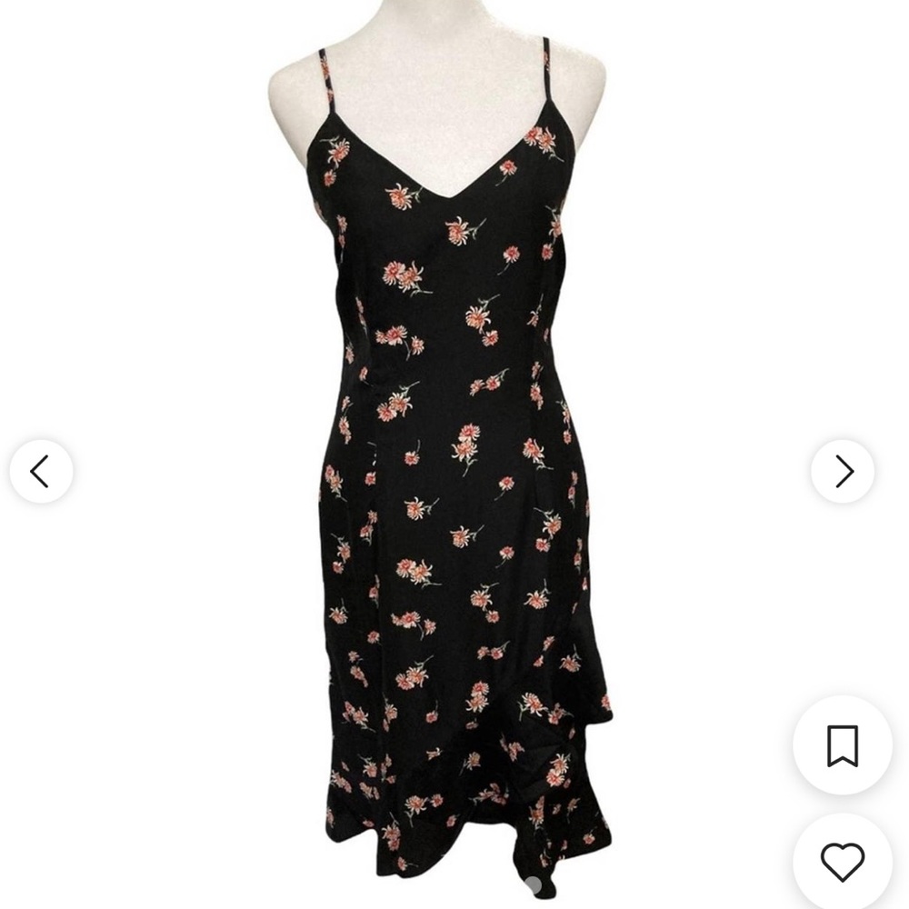 BB Dakota RSVP black floral midi dress
